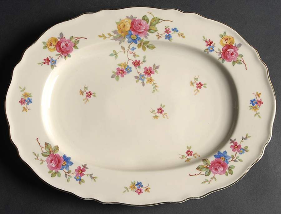 Carmen Cream 13" Oval Serving Platter by Franconia-Krautheim & Adelburg-1
