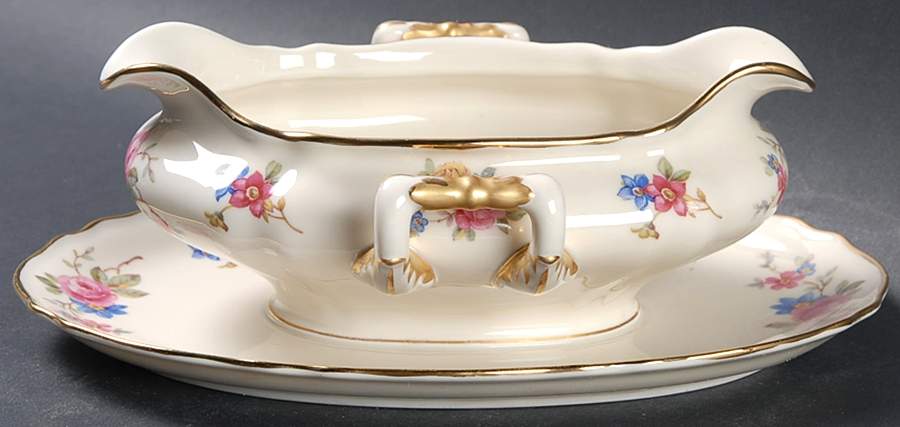 Carmen Cream Gravy Boat with Attached Underplate by Franconia-Krautheim & Adelburg-1