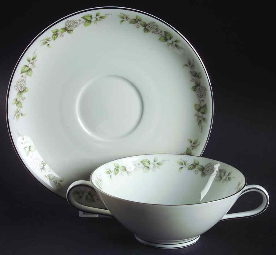 Cindy Flat Cream Soup Bowl & Saucer Set by Franconia-Krautheim & Adelburg-1