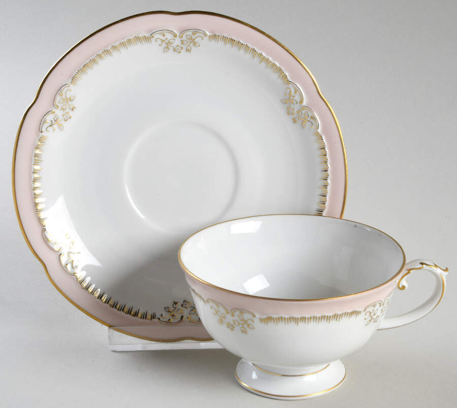 Corinne Footed Cup & Saucer Set by Franconia-Krautheim & Adelburg-1