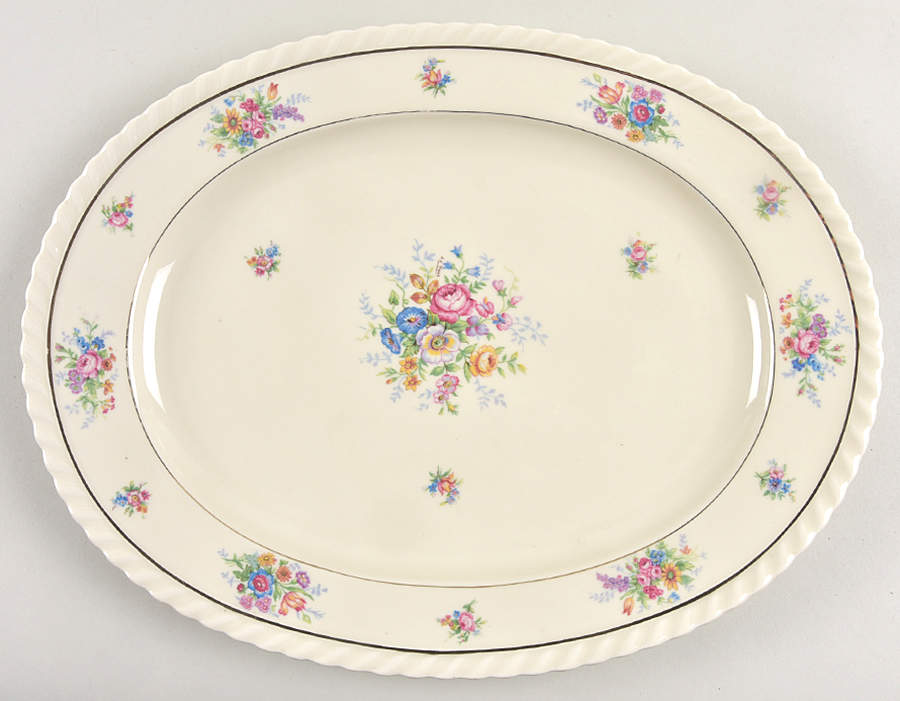 De Rose 13" Oval Serving Platter by Franconia-Krautheim & Adelburg-1