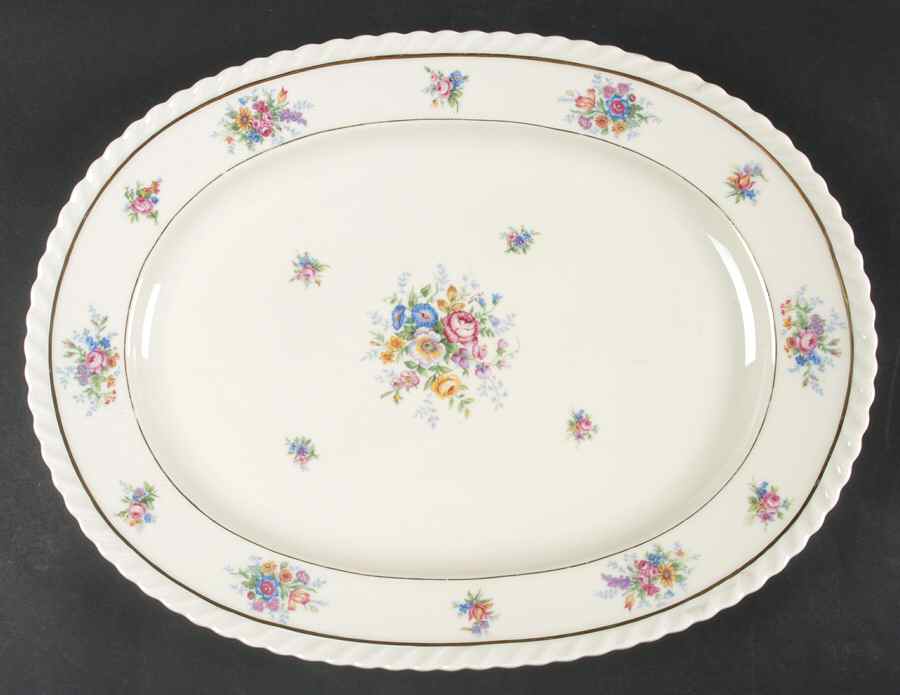 De Rose 15" Oval Serving Platter by Franconia-Krautheim & Adelburg-1