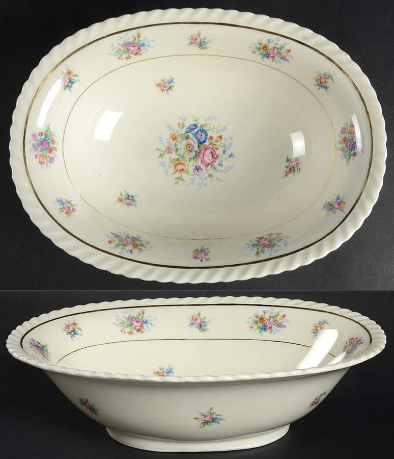 De Rose 9" Oval Vegetable Bowl by Franconia-Krautheim & Adelburg-1