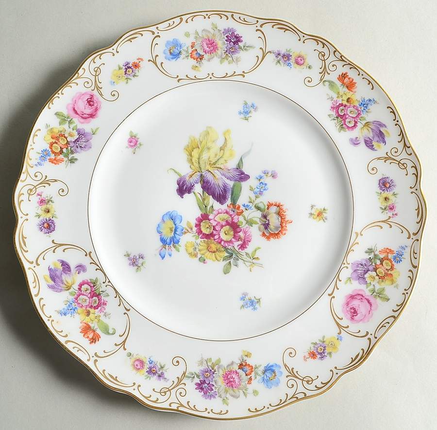 Dresden Flowers Dinner Plate by Franconia-Krautheim & Adelburg-1