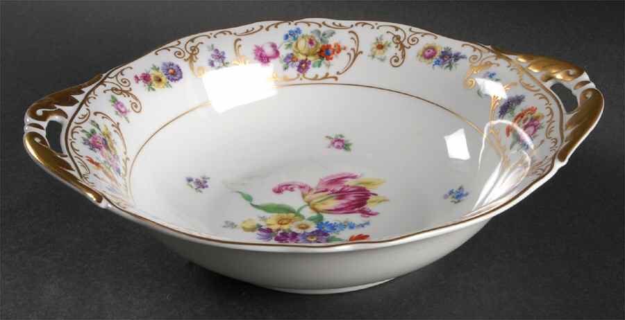 Dresden Flowers 10" Round Vegetable Bowl by Franconia-Krautheim & Adelburg-1