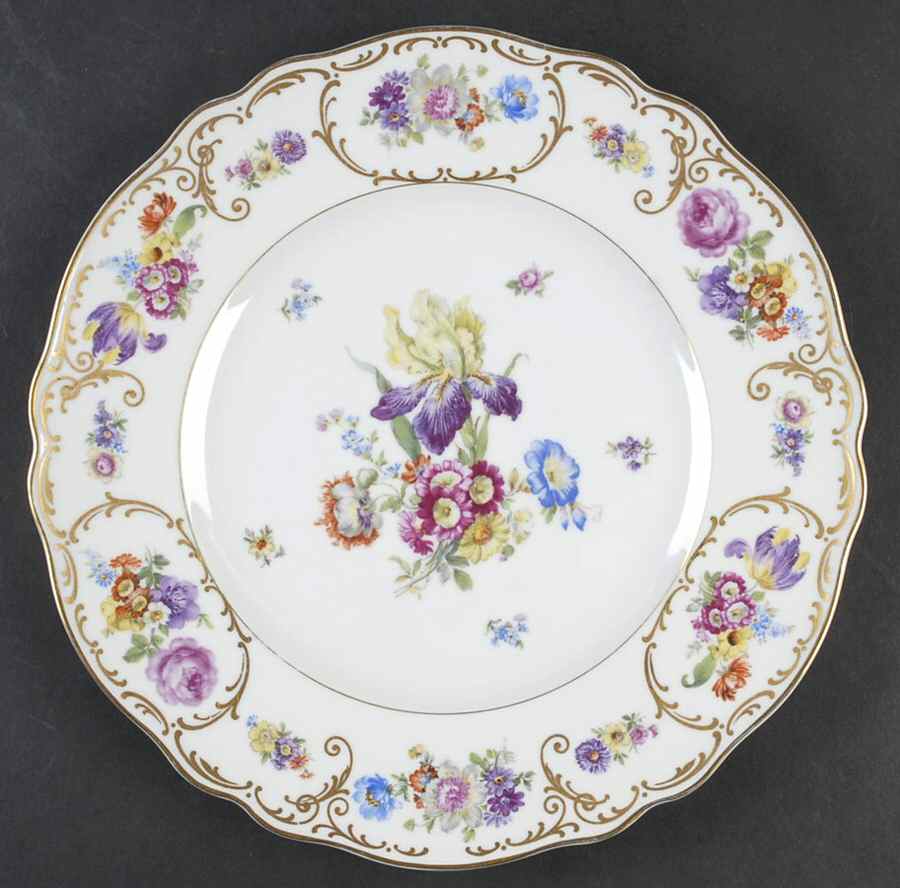 Dresden Flowers Dinner Plate by Franconia-Krautheim & Adelburg-1