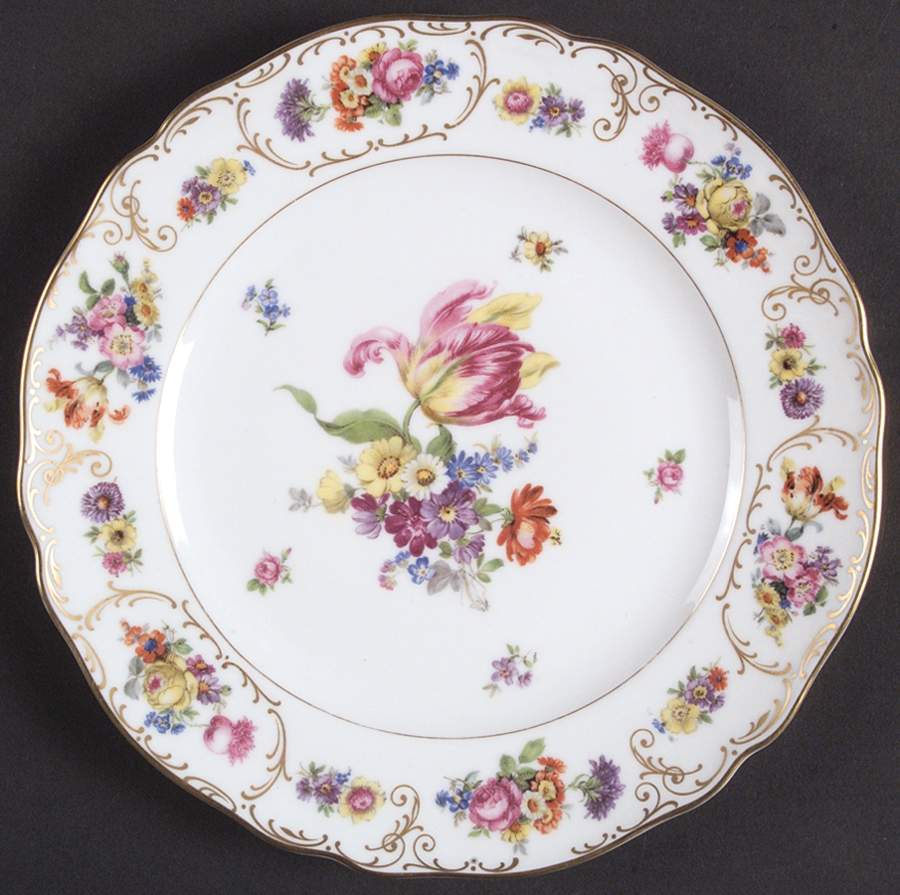 Dresden Flowers Luncheon Plate by Franconia-Krautheim & Adelburg-1