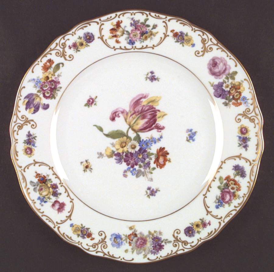 Dresden Flowers Dinner Plate by Franconia-Krautheim & Adelburg-1