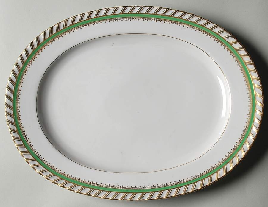 Emerald 13" Oval Serving Platter by Franconia-Krautheim & Adelburg-1