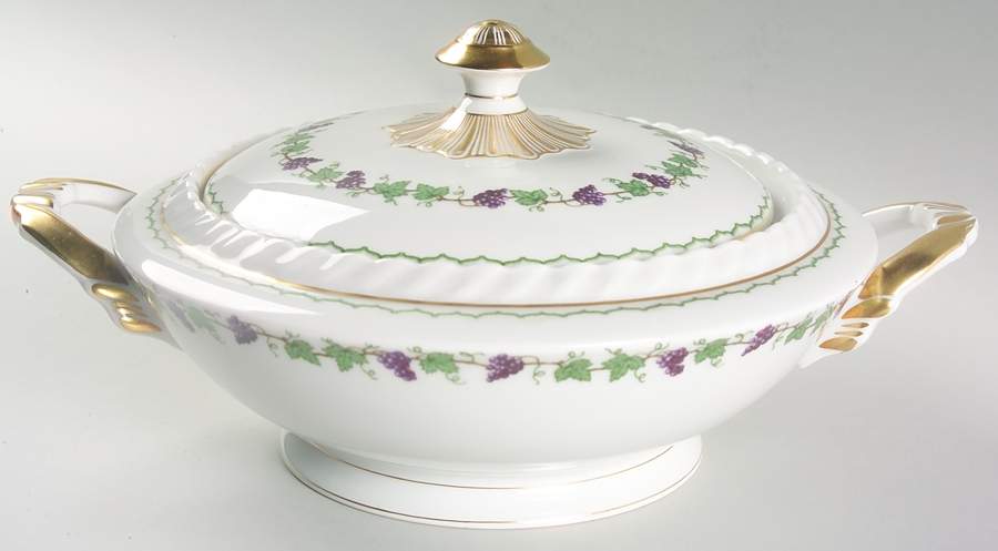 Festive Autumn Round Covered Vegetable by Franconia-Krautheim & Adelburg-1
