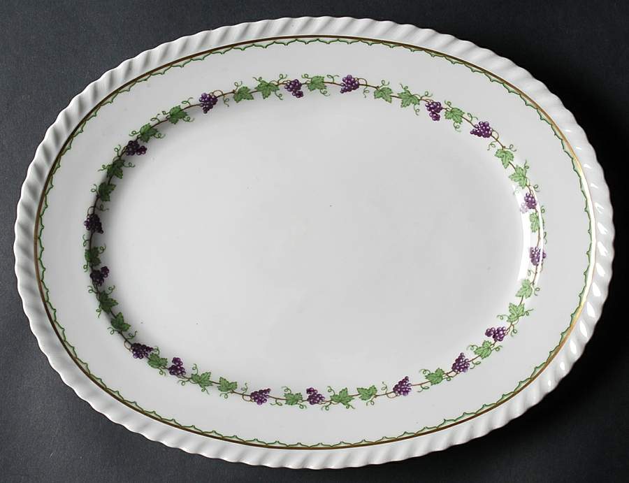 Festive Autumn 12" Oval Serving Platter by Franconia-Krautheim & Adelburg-1