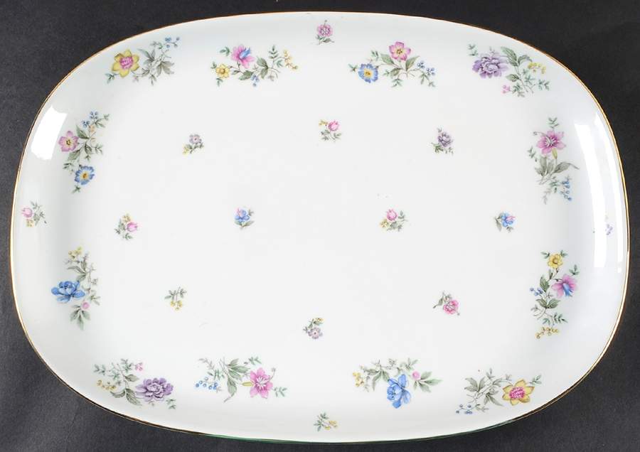 Fleurettes 13" Oval Serving Platter by Franconia-Krautheim & Adelburg-1