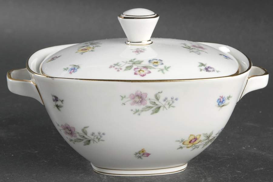 Fleurettes Sugar Bowl & Lid by Franconia-Krautheim & Adelburg-1