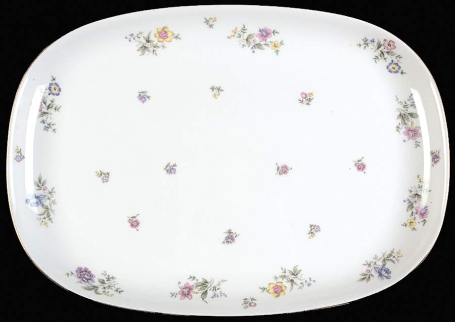 Fleurettes 15" Oval Serving Platter by Franconia-Krautheim & Adelburg-1