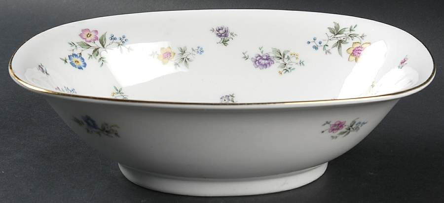 Fleurettes 9" Oval Vegetable Bowl by Franconia-Krautheim & Adelburg-1