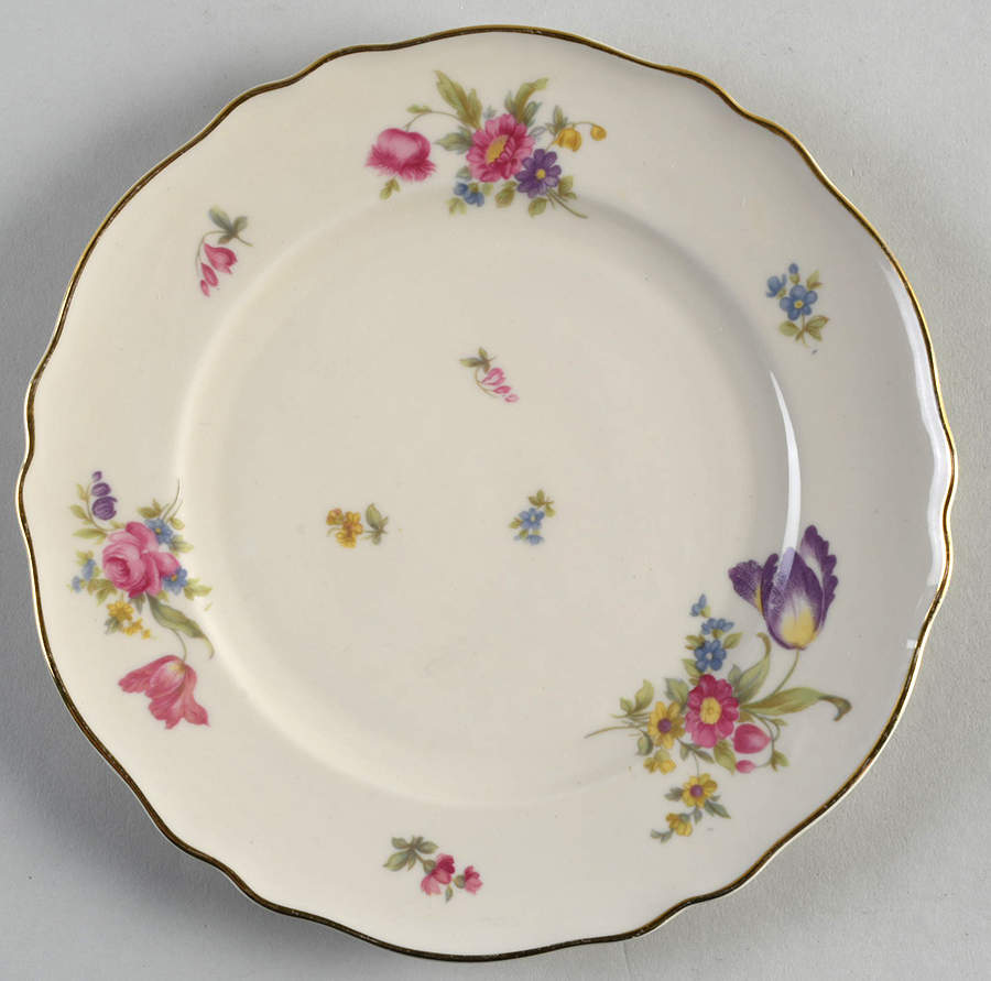 Floria (Cream Background) Salad Plate by Franconia-Krautheim & Adelburg-1