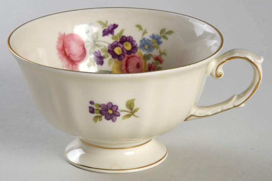 Floria (Cream Background) Footed Cup by Franconia-Krautheim & Adelburg-1