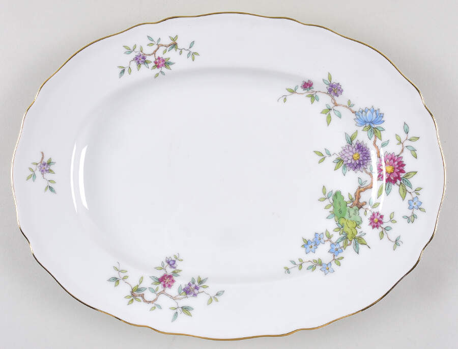 Flower Song 12" Oval Serving Platter by Franconia-Krautheim & Adelburg-1