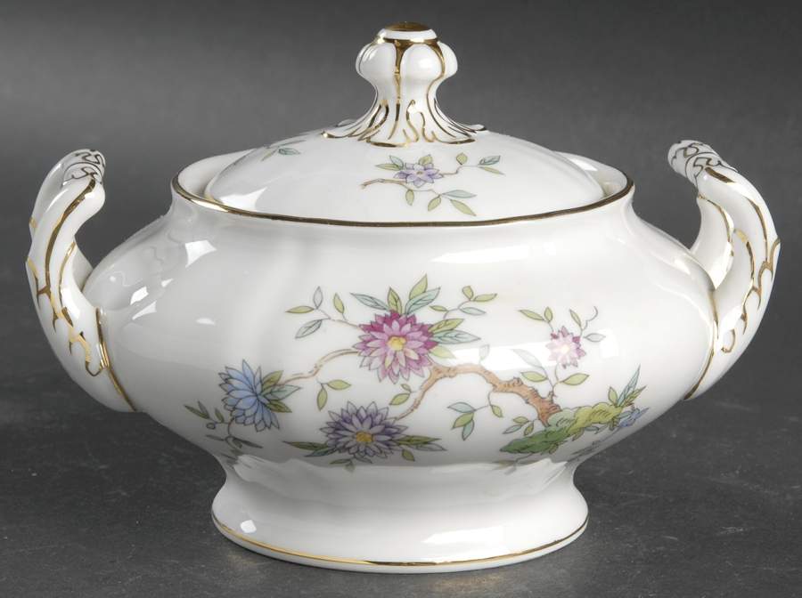 Flower Song Sugar Bowl & Lid by Franconia-Krautheim & Adelburg-1