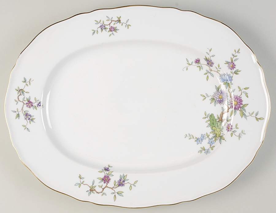 Flower Song 15" Oval Serving Platter by Franconia-Krautheim & Adelburg-1