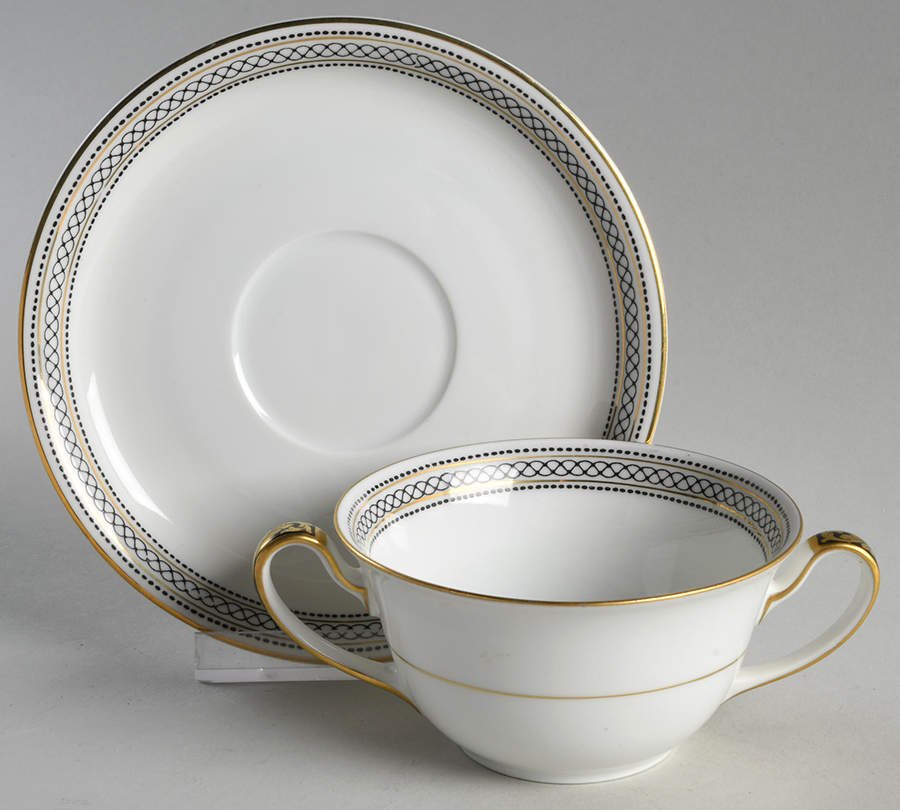 7187 Flat Bouillon Cup & Saucer by Franconia-Krautheim & Adelburg-1