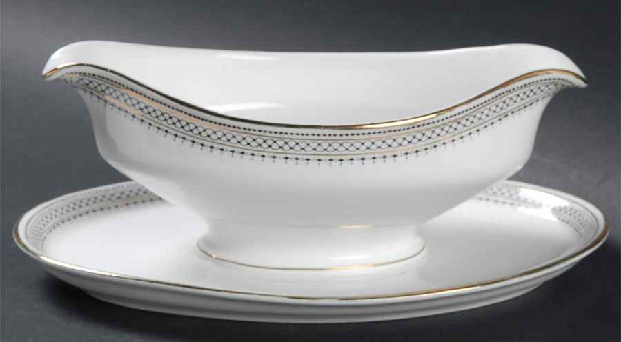 FR4 Gravy Boat with Attached Underplate by Franconia-Krautheim & Adelburg-1