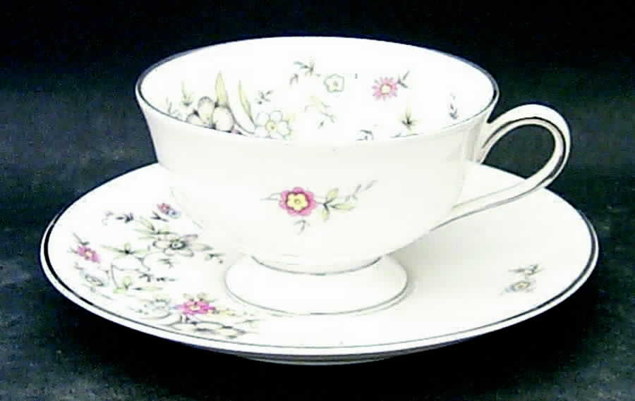 FR74 Footed Cup & Saucer Set by Franconia-Krautheim & Adelburg-1