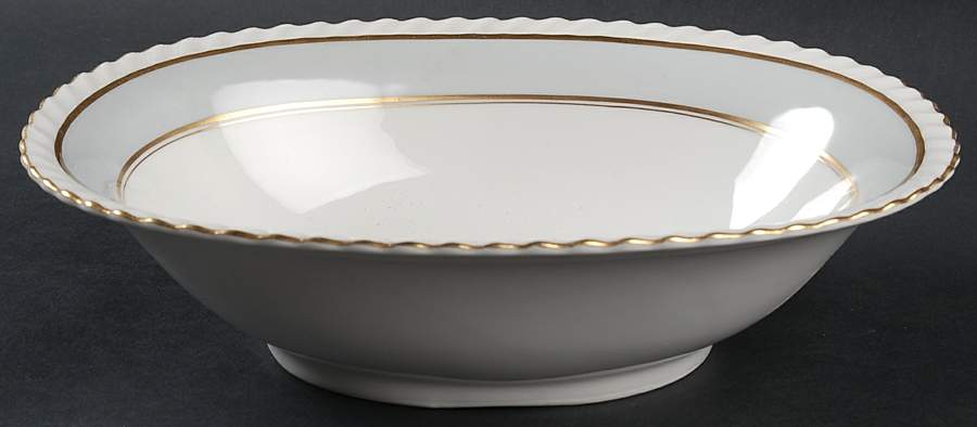 French Gray 10" Oval Vegetable Bowl by Franconia-Krautheim & Adelburg-1