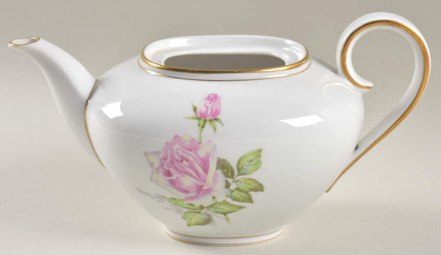Franconia Rose Teapot No Lid by Franconia-Krautheim & Adelburg-1