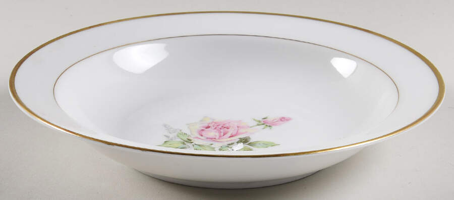 Franconia Rose Rim Soup Bowl by Franconia-Krautheim & Adelburg-1