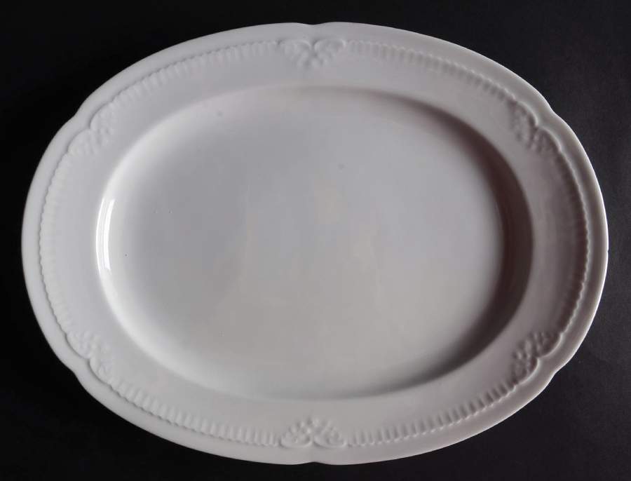 Franconia White 13" Oval Serving Platter by Franconia-Krautheim & Adelburg-1