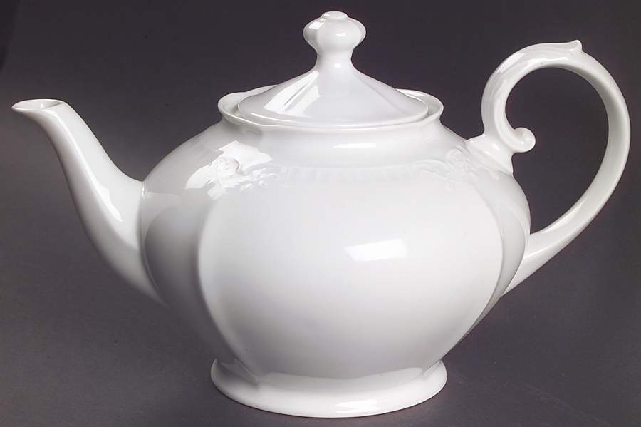 Franconia White Teapot & Lid by Franconia-Krautheim & Adelburg-1