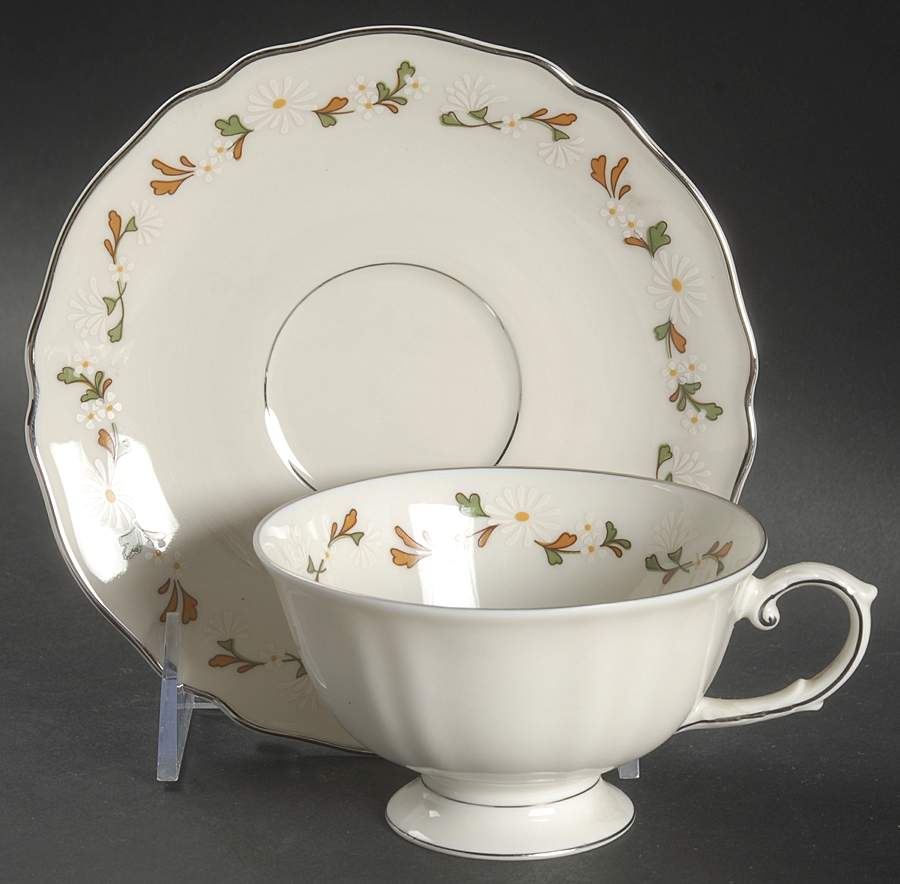 Glendale Footed Cup & Saucer Set by Franconia-Krautheim & Adelburg-1