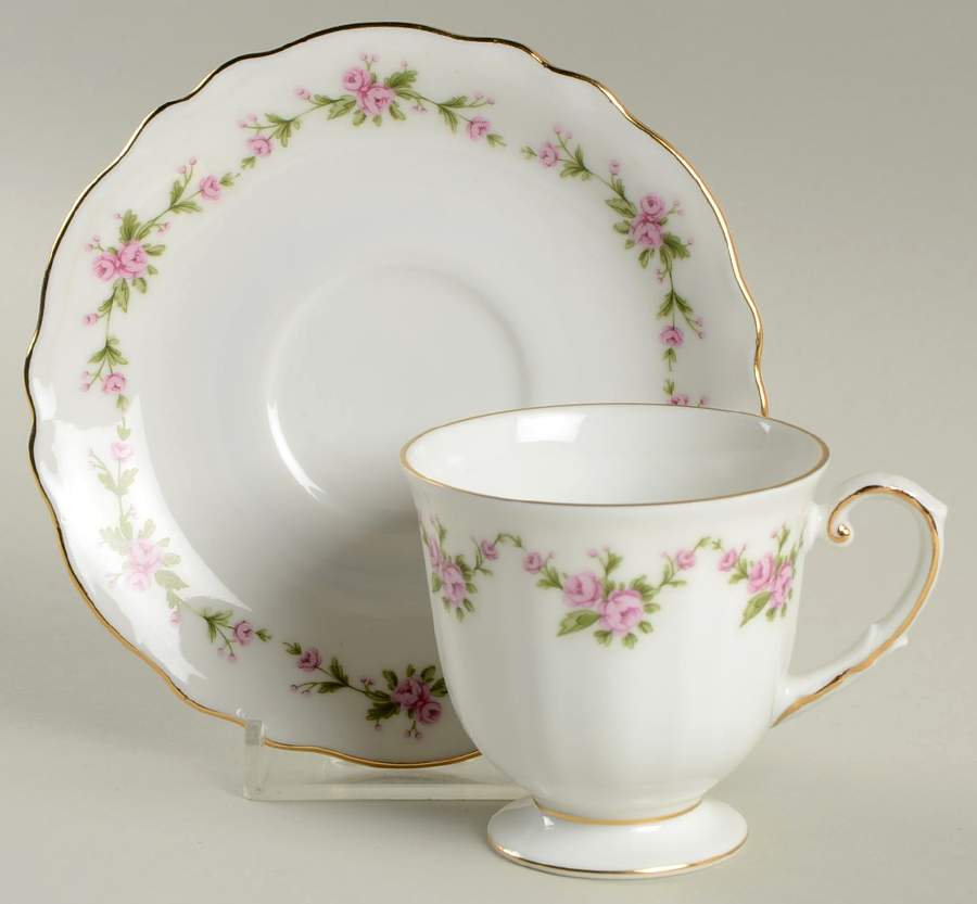 Gloria Footed Demitasse Cup & Saucer Set by Franconia-Krautheim & Adelburg-1