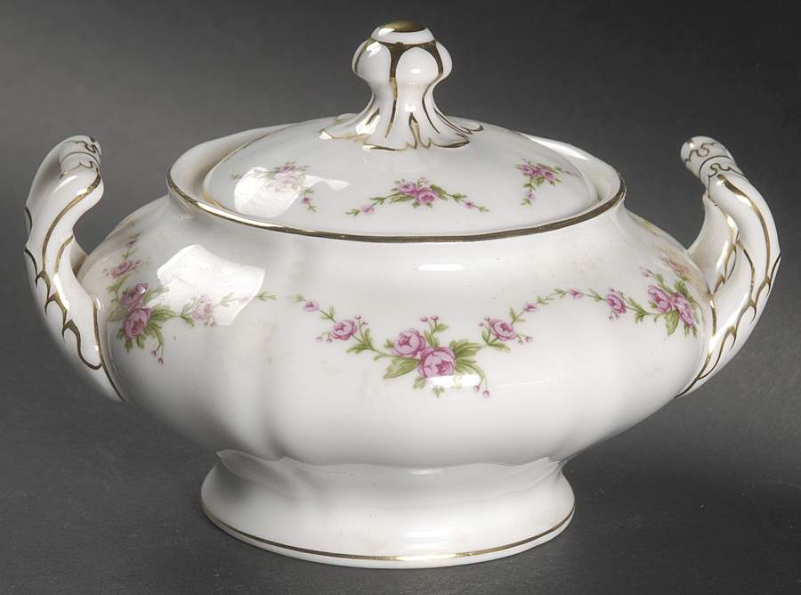 Gloria Sugar Bowl & Lid by Franconia-Krautheim & Adelburg-1
