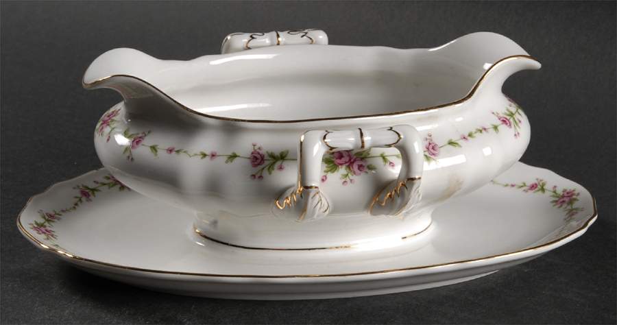 Gloria Gravy Boat with Attached Underplate by Franconia-Krautheim & Adelburg-1