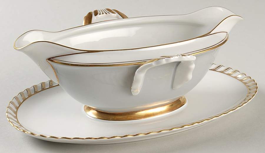 Graymont Gravy Boat with Attached Underplate by Franconia-Krautheim & Adelburg-1