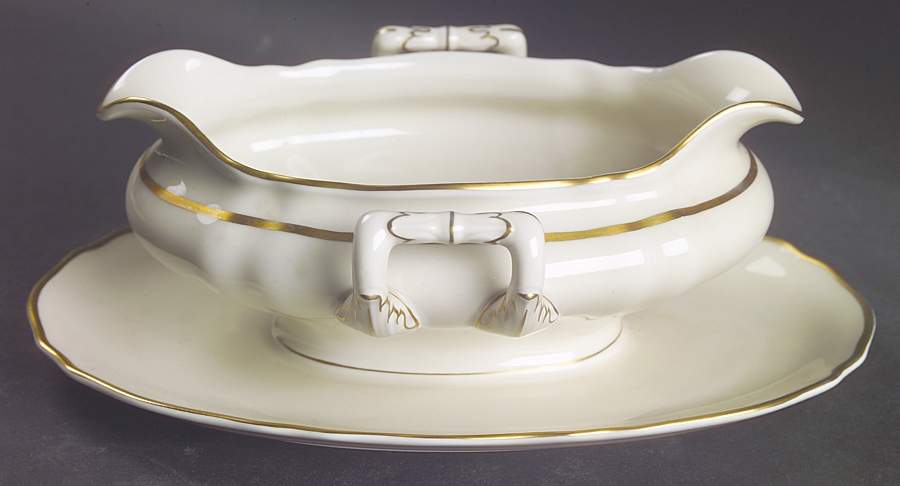 Hamilton Gravy Boat with Attached Underplate by Franconia-Krautheim & Adelburg-1