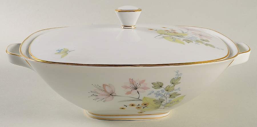 Hermosa (Platinum Trim) Oval Covered Vegetable by Franconia-Krautheim & Adelburg-1