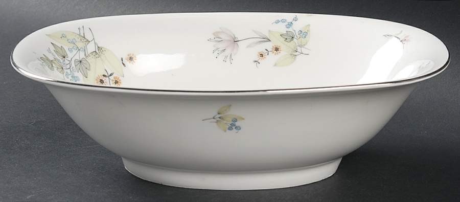 Hermosa (Platinum Trim) 9" Oval Vegetable Bowl by Franconia-Krautheim & Adelburg-1