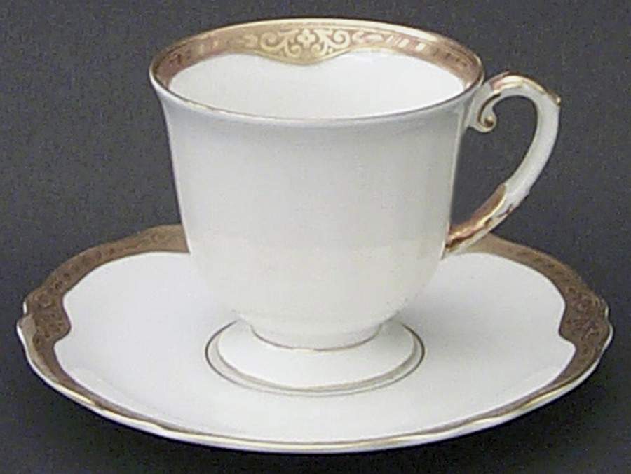 Jewel Footed Demitasse Cup & Saucer Set by Franconia-Krautheim & Adelburg-1