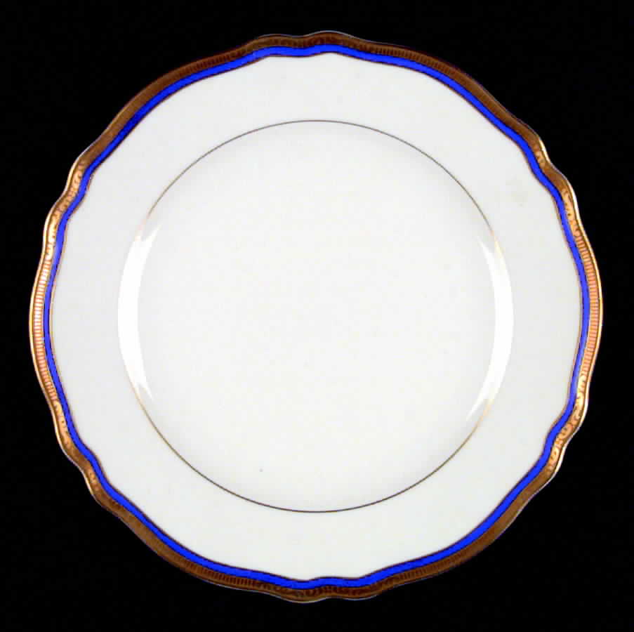 La Marquise (Blue Cobalt Band) Dinner Plate by Franconia-Krautheim & Adelburg-1