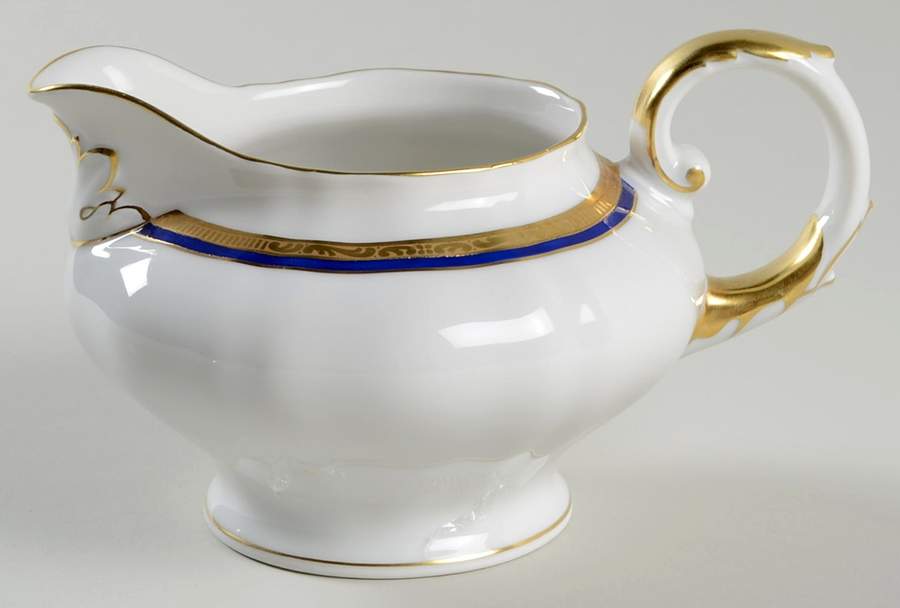 La Marquise (Blue Cobalt Band) Creamer by Franconia-Krautheim & Adelburg-1