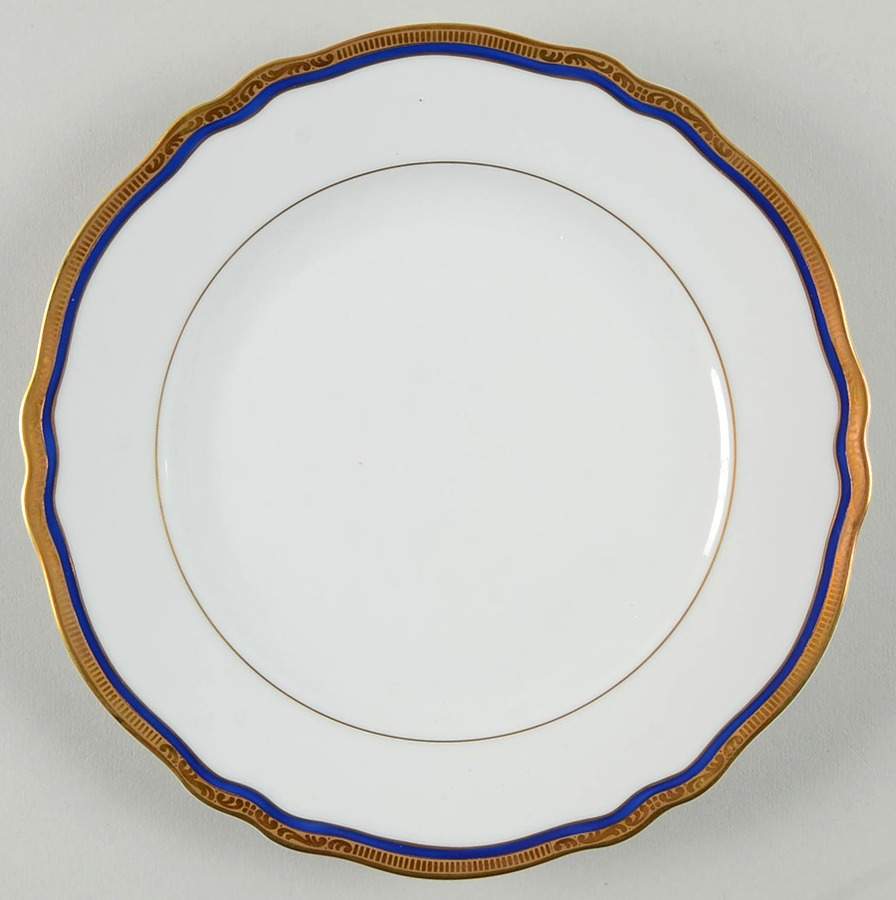 La Marquise (Blue Cobalt Band) Salad Plate by Franconia-Krautheim & Adelburg-1