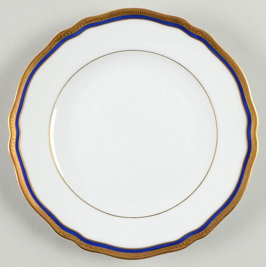 La Marquise (Blue Cobalt Band) Bread & Butter Plate by Franconia-Krautheim & Adelburg-1