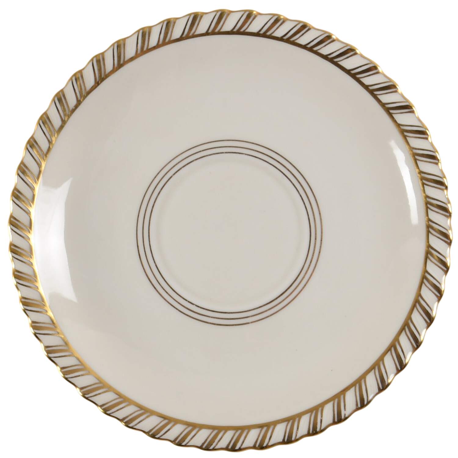 La Princesse (Cream Background) Saucer by Franconia-Krautheim & Adelburg-1