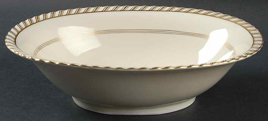 La Princesse (Cream Background) 9" Oval Vegetable Bowl by Franconia-Krautheim & Adelburg-1