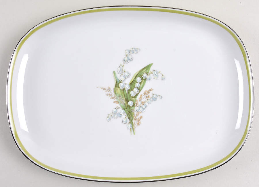 Lily of The Valley 11" Oval Serving Platter by Franconia-Krautheim & Adelburg-1