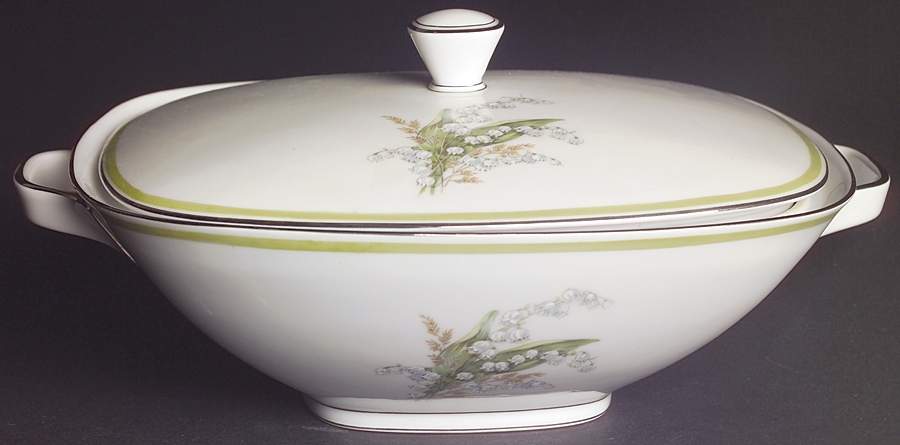 Lily of The Valley Rectangular Covered Vegetable by Franconia-Krautheim & Adelburg-1