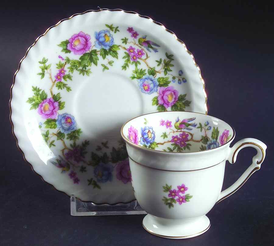 Mandarin Footed Demitasse Cup & Saucer Set by Franconia-Krautheim & Adelburg-1